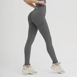 Women's Grey Scrunch Butt Seamless High Waist Legging